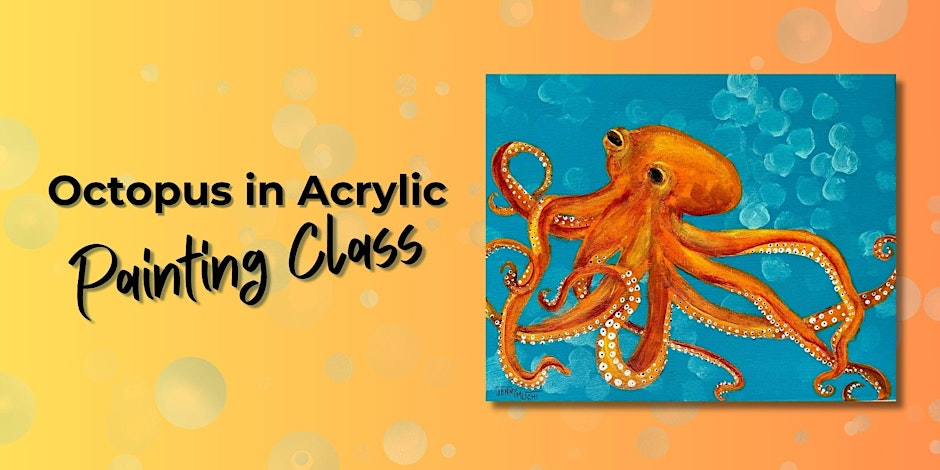 octopus in acrylic painting class